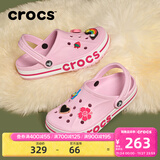 卡骆驰（CROCS）洞洞鞋贝雅卡骆班轻便耐磨一脚蹬休闲鞋|205089 芭蕾粉/糖果粉-6TG 39 (240mm)