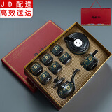 正扬自动茶具套装家用整套功夫茶杯茶洗茶道六君子组合懒人泡茶器全半 亚光自动（风情）-六杯+礼盒