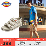 Dickies凉鞋男鞋夏季轻便凉拖鞋男士户外沙滩鞋潮流休闲情侣鞋 军米色（男女款） 42