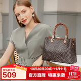 金利来女包手提包女PVC印花手提包托特包 生日礼物送礼