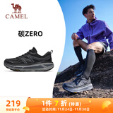 骆驼（CAMEL）碳zero风速2全地形慢跑步男鞋运动鞋子 X15B09L7023 黑/寒冷灰 41
