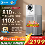 美的（Midea）森林家空气净化器深度分解除甲醛除菌除雾霾异味吸烟宠物净化器过敏源新风机 静音家用大空间 【星澈空气舱】KJ1000G-T1000 Lite