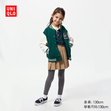 优衣库童装女童HEATTECH EXTRA WARM绒面紧身裤保暖打底裤478174 08 深灰色 130