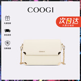 COOGI女士包包女包轻奢品牌单肩包女斜挎包情人节生日礼物女送老婆女友 米白色