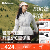 蕉下（beneunder）外套女秋冬气绒翻领中暖时尚户外CL003蓝烟灰XL