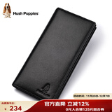 暇步士（Hush Puppies）男士钱包牛皮休闲钱包长款钱包多卡位钱夹生日礼物送男友实用