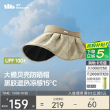 蕉下（beneunder）遮阳帽子黑胶贝壳防晒帽女防紫外线大檐太阳帽空顶帽BM532杏米
