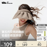 蕉下（beneunder）遮阳帽子防晒帽女防紫外线太阳帽贝壳空顶帽便携TS550灰