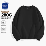 JEANSWEST CLUB真维斯卫衣男秋冬款圆领上衣男休闲长袖重磅潮流纯色打底外套男装