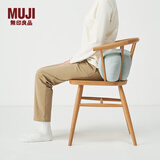 无印良品（MUJI）可当成腰垫使用的柔软靠垫 抱枕腰托靠枕腰靠 办公室 淡绿色 49*22*15cm