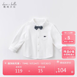 戴维贝拉（DAVE＆BELLA）男童衬衫秋冬装童装小童宝宝棉质衬衣儿童小绅士衬衣