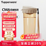 特百惠（Tupperware）茶韵500ML塑料杯男女士学生夏季运动水杯子户外便携大容量 奶茶棕