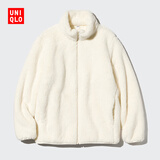 优衣库女装男装长绒摇粒绒拉链茄克/长袖外套夹克470137 459794 470137/01乳白色 S
