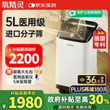 氧精灵 5L升医用制氧机家用吸氧机老人十大牌子便携氧气机带雾化522W