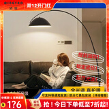 清瑶客厅沙发旁落地灯现代简约北欧全光谱卧室钓鱼灯极简设计感立式灯 护眼款大号205CM小爱-大理石底座