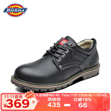 Dickies休闲鞋男鞋秋冬低帮工装鞋男士百搭潮流休闲皮鞋英伦风男鞋 黑色 42 【偏大一码，适合运动鞋43】