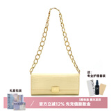 A.Cloud复古鳄鱼纹牛皮奢品链条斜挎女包 送女友闺蜜礼物 七夕礼物 黄色鳄鱼纹