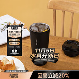 乐扣乐扣（LOCK&LOCK）保温杯遇见元气保温保冷咖啡杯弹跳盖男女颜值水杯550ML黑色