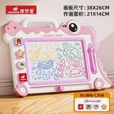 澳梦星儿童画板液晶写字板家用早教机电子黑板可消除手写绘画屏生日礼物 大号【基础款/简装】粉色小鳄鱼画板