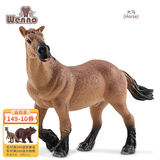 Wenno仿真家禽儿童早教认知玩具猪羊奶牛模型男女孩过家家玩具动物摆件 大马（Horse）