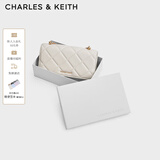 CHARLES&KEITH质感菱格链条小方钱包女包包女包生日礼物CK6-10680924 Cream奶白色 XS