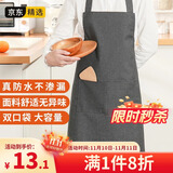 LYNN 围裙防水防油家用 厨房罩衣围腰男女通用家务咖啡奶茶厨师工作服