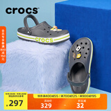 卡骆驰洞洞鞋贝雅卡骆班轻便耐磨一脚蹬休闲鞋|205089 石板灰/青柠绿-0GX 40 (250mm)