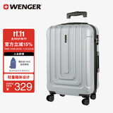 威戈（WENGER）瑞士军刀行李箱24英寸拉杆箱大容量商务旅行箱万向轮密码箱银色