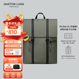 GASTON LUGA原创潮牌背包男双肩包皮大容量男女电脑包书包防水旅行商务出差 橄榄绿13英寸