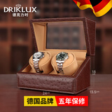 德克力时（DrikLux）摇表器全自动机械表上链器家用手表盒转表器送女友送长辈生日礼物 咖啡鸵鸟+骆驼色绒-2转盘