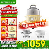 北鼎（Buydeem）多功能蒸炖锅G37 智能迷你蒸炖煮不锈钢自动预约保温煮蛋家用/电蒸锅G32定时/电煮锅ZG31智能调温 1.5L -G37+玻璃炖盅+蒸蛋盘|小鹅黄