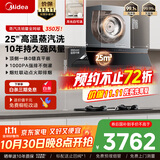 美的（Midea）【AK5pro升级款25风量】抽吸排油烟机顶侧一体蒸汽洗齐平橱柜千帕静压+聚能NH529【套装商品】