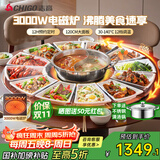 志高（CHIGO）【分区超薄】暖菜板 饭菜保温板热菜板2025新款加热桌垫带电磁炉火锅暖菜板餐桌转盘ZG-DCL120-30