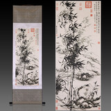 臻臻上品中国风礼物丝绸画家居挂画 外事商务出国礼品 中国特色礼品送老外 兰竹合作（GC竖幅）