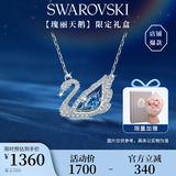 施华洛世奇（SWAROVSKI）【125周年限定】SWAN 经典蓝色天鹅项链女生日礼物女