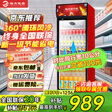 格点大容量饮料柜商用冰柜直冷藏展示柜酒水柜纯风冷无霜保鲜柜超市玻璃门冰箱立式啤酒柜 大单门下机组风冷 前吹风除雾尊享款