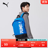 彪马（PUMA）户外通勤旅行大容量双肩背包男女学生书包电脑包074417 深蓝色-07 OSFA