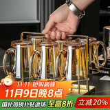 格娜斯玻璃杯家用高级感耐高温泡绿茶水杯家庭杯子客厅茶杯杯具待客套装