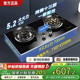 樱花山燃气灶天然气【国家补贴20%】家用5.2KW一级能效猛火灶熄火保护液化气煤气灶台式嵌入式两用灶具 右13腔猛火+定时熄火+全包底壳+防爆玻璃 天然气（管道）