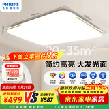 飞利浦（PHILIPS）客厅吸顶灯全光谱护眼简约超薄可调光灯具130W品逸[包安装]