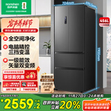 容声456升法式多门四开门电冰箱家用小户型一级能效风冷无霜变频节能大容量超薄国家补贴BCD-456WD18MP