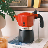 比乐蒂红色双阀摩卡壶2杯份咖啡壶便携手冲意式咖啡机