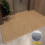 小棕熊剑麻入户地垫亚麻日式中式客厅进门脚垫门口玄关阳台地毯门垫满铺 高级-驼色【防潮耐脏棉布底】 60cm*90cm 1件数 可裁剪打火机烤边