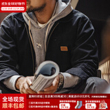 马登工装底特律猎装夹克男美式复古J001巴恩风翻领谷仓外套秋季新款 黑色 【男士休闲外套/高级感痞帅】 2XL