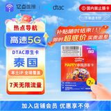 泰国电话卡DTAC/TRUE/AIS/happy卡5G网络高速上网卡无限流量可选 7天无限流量+DTAC原生 上网卡