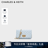 CHARLES&KEITH经典菱格链条小方单肩斜挎包包女包生日礼物CK2-70160131 Sea Salt Blue海盐蓝（新色） 小包