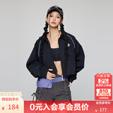 KAMA卡玛户外短款外套女登山服新款防晒衣辣妹风棒球服小个子潮流上衣 黑色（夏款） S