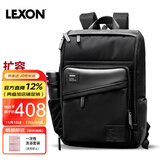 乐上（LEXON）电脑包双肩包15.6/16英寸笔记本商务大容量旅行男士背包书包黑色