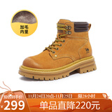 骆驼（CAMEL）【山丘】经典大黄靴户外工装马丁靴 L23W076065M 土黄（毛里） 36
