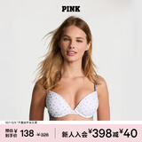 维多利亚的秘密 PINK 圆盘胸内衣2805舒适3/4罩杯聚拢外扩文胸胸罩无痕聚拢 74JX天蓝色印花 11241734 75B （34B）